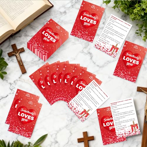 Gospel Tracts for Evangelism, Christian Bible Tract Cards for Outreach - color: Somebody Loves You