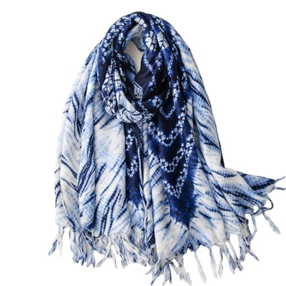 Yeieeo Boho Scarf for Women Lightweight Floral Printed Scarf Fall Winter Fashion Fringed Shawl - color: Floral 36