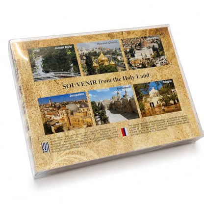 Holy Land Blessing for the Home Gift Set - Jerusalem Icon, Crucifix, Altar Candles, Sacred Soil, Water, Olive Oil & Incense (Our Lady of Jerusalem)