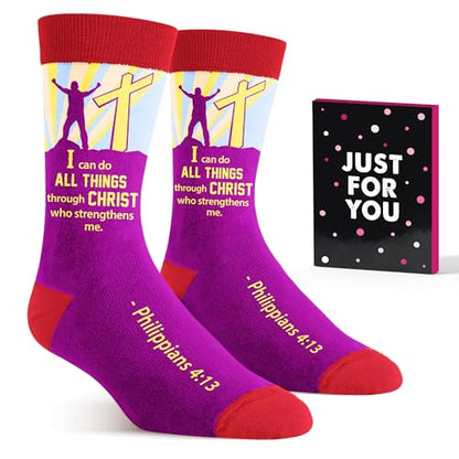 Christian Gifts for Women - Faith-Themed Socks, Perfect Pastor Appreciation Gifts, Unique Catholic gifts for Women, Ideal Religious Stocking Stuffers, Warm, Soft, and Inspirational