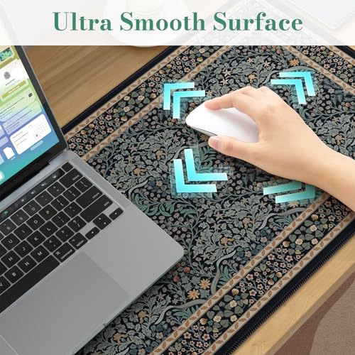 iCasso Desk Cover Mat, Office Mouse Pad,35.4x15.7in,Retro Black - color: A-retro Black