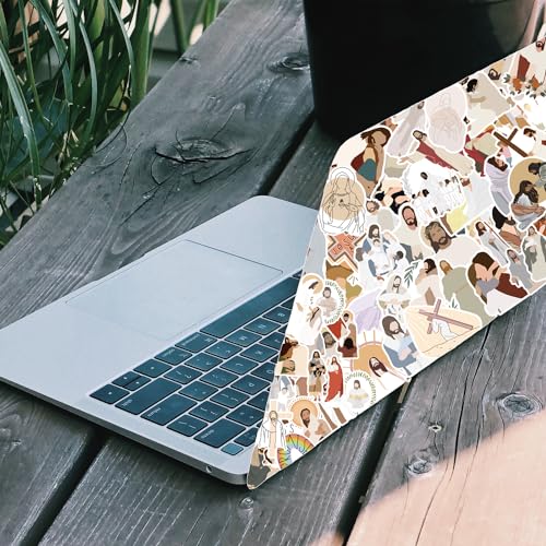 ROTY 100 Pcs Jesus Stickers Aesthetic Christian Stickers, Religious Cross Faith Waterproof Vinyl Gifts for Phone, Water Bottle, Luggage, Laptop, Adults Teens
