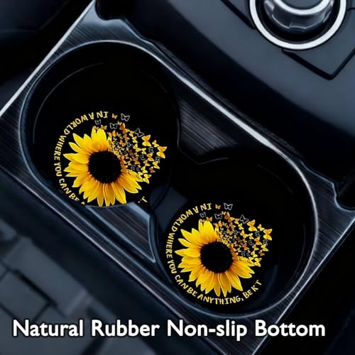 2PCS Fries Potato Car Cup Holder Coasters Universal Anti-Slip Rubber Mat - color: Fries Potato