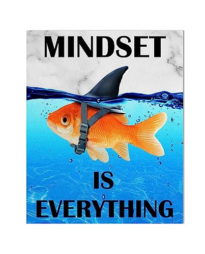 Mindset is Everything Wall Art: Motivational Poster Office 12"x15" - color: Mindset Is Everything, size: 15"L x 12"W