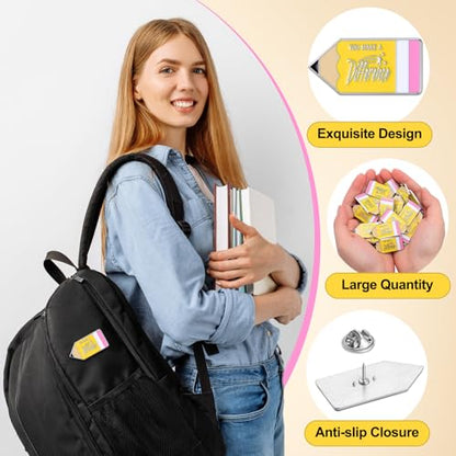 Tondiamo 36 Pcs Teacher Enamel Pins, Make a Difference Pencil Lapel Pins