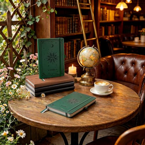 EMSHOI Graph Grid Journal Notebook, 192 Pages, A5 Size (5.7'' x 8.3'') - color: Dark Green, style: Grid