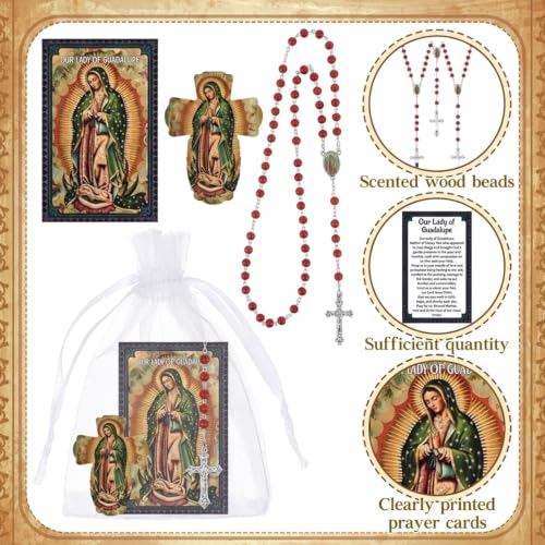 12 Set Our Lady of Guadalupe Catholic Gift Set Wooden Wall Cross