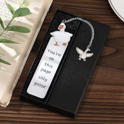 Funny Silly Goose Bookmarks - Cute Boo Basket Stuffers Book - style: Goose