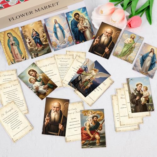 240 Pcs Catholic Holy Prayer Cards Gifts Religious Saints Tracts - style: Catholic