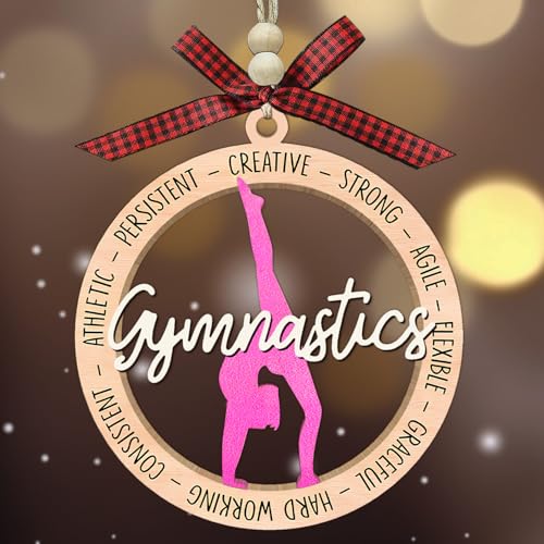 Gymnastics Ornament for Girl, Gymnast Ornaments for Christmas Tree - Gymnastics Gifts for Girls, Coach, Gymnast Gifts for Girls 4-12 - style: Gymnastics