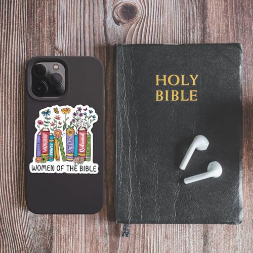 Women of The Bible Stickers 3Pcs Wait Like Sarah Perfect Like Rahab Trust Like Ruth Decals Vinyl Waterproof Christian Jesus Stickers for Water Bottles Laptop (Women of The Bible) - color: Women of the Bible