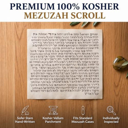 Nana Gifts Kosher Mezuzah Scroll: Authentic Klaf Door Parchment 2.8"X2.8"