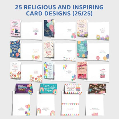 Decorably 100 Pack 4x6in Christian Birthday Cards Bulk, Assorted