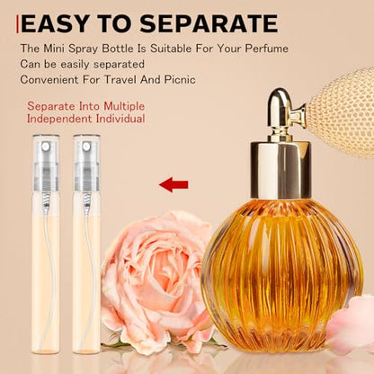 Mini Spray Bottle 10ml, Refillable Glass Spray Bottle, Glass Bottle Atomizer, Perfume Mouthwash Atomizer for Cleaning Refillable Container for Travel, Essential Oils, Perfume 40 Pcs, 10ml - size: 40PCS,10ML