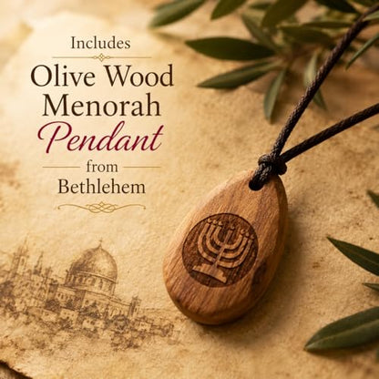 Spikenard Magdalena Anointing Oil Roll On 10ml with Olive Wood Menorah