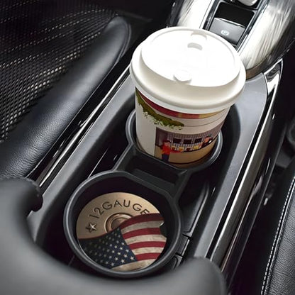 Car Coasters for Cup Holders - (Bullet American Flag)