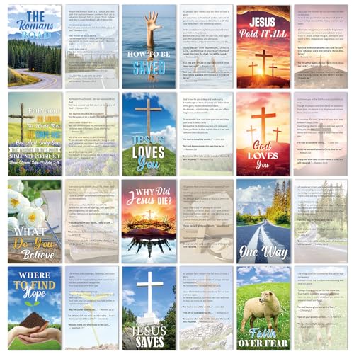 Gospel Tract Card Plan of Salvation 240 Pcs Christian Inspirational Plan of Salvation Cards Pocket Holy Postcard Bible Verse Bookmark Prayer Gift for Women Men Party Church Evangelism - color: Christian Inspirational
