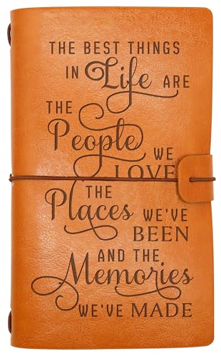 ZVMIS Vacations Memory Journal-The Best Things in Life-Best Friends Travel Camping Birthday Christmas Graduation Retirement Gift for Traveler-Refillable Adventure Photo Diary Keepsake Record Notebook - style: Style48-the best things in life are