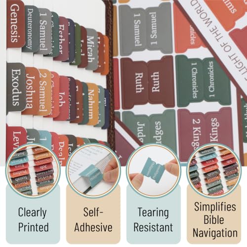Mr. Pen- Bible Tabs, 90 pcs, Large Print Laminated Index Tabs for Women - color: New Boho