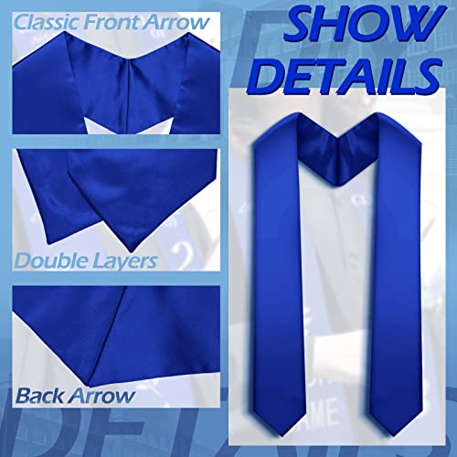 Geyoga 24 Pcs Graduation Stole Bulk Sublimation Blank 70 in - color: Blue