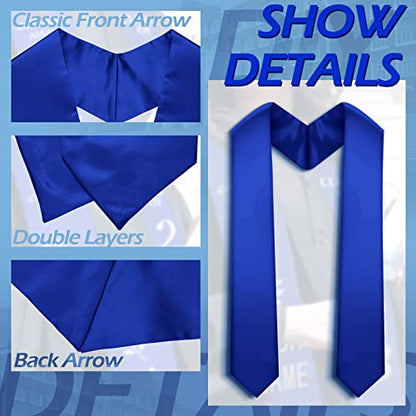 Geyoga 24 Pcs Graduation Stole Bulk Sublimation Blank 70 in - color: Blue