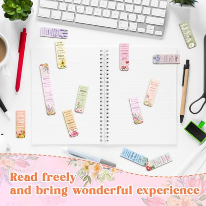 Haooryx Spanish Bible Verse Magnetic Bookmarks Motivational Page Markers - style: Spanish Floral