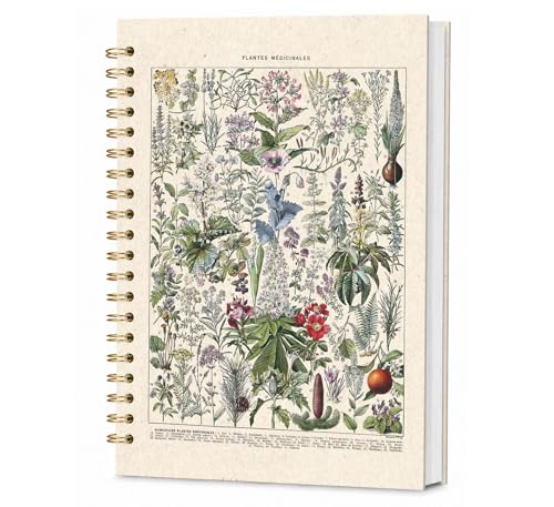 KDHTY Vintage Plant Nature Journal, Medicinal Botanical College Notebook, Medical Notebook, Medicinal Plant Biomedicine Herbalism Learning Spiral Notebook 5.5x8.3 - color: preppy