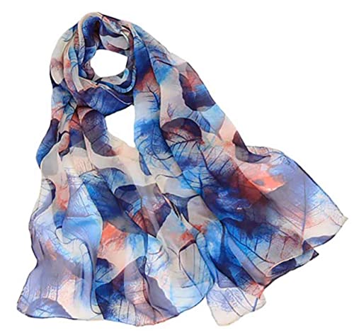 Pokeedioty Scarfs for Women Lightweight Scarves Elegant Floral Pattern Sheer Scarfs Shawls Wraps - color: Yh-107