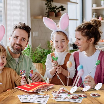 Easter Scavenger Hunt Game with 60 Felts Figures 15 Easter Story Cards 15 Scavenger Hunt Cards Religious Christian Bible Game for Sunday School Classroom Activities Basket Stuffers
