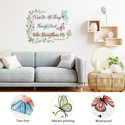 Colorful Christian Scripture Inspirational Vinyl Wall Sticker