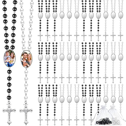 Taiyin Sublimation Blanks Rosary Beads Necklace Catholic Rosaries