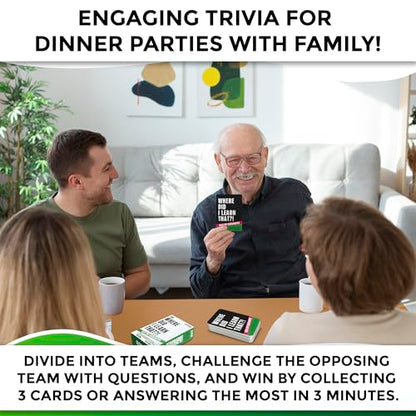 Trivia Card Games for Adults — Family Board Games for Teens and Adults - color: 2. 4 Set