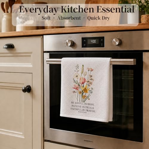 Floral Christian Kitchen Hand Towels 16x24 Inch - color: Floral Christian