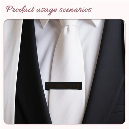 Man Of God Tie Clips 3 Set - Godfather Godson Christmas Engraved Gifts for Men Son Husband Dad Birthday Gifts from Wife - style: encouraging B set