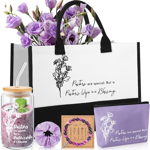 7 Pcs Pastor's Wife Appreciation Gifts Christian Set,Purple - color: Purple