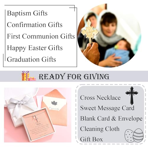 Cross Necklace for Girls Kids Christian Catholic Religious Gifts - color: Cross Necklace for Girls