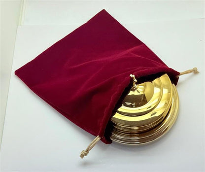 Miracle Meal Velvet Storage Bag for 10-Cup Communion Tray, Burgundy Set