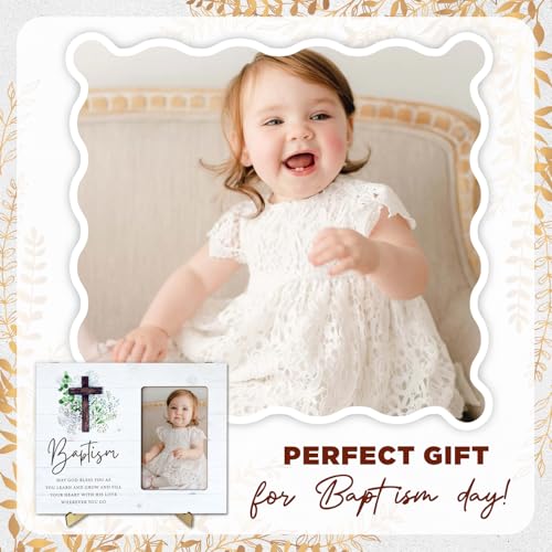 Baptism Picture Frame - 4 x 6 Inch Photo - First Communion Gifts - First