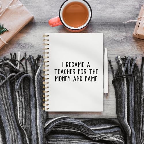 VONTP Funny Teacher Spiral Notebook Journal, 5.5x8.3 Inch - color: 001-teacher