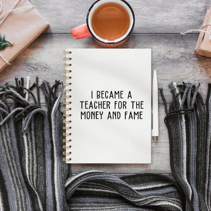 VONTP Funny Teacher Spiral Notebook Journal, 5.5x8.3 Inch - color: 001-teacher