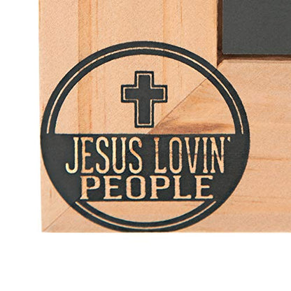 Pavilion Gift Company - Jesus Lovin' People - 9.5" x 7.5" Photo Picture Frame Self-Standing Jesus Faith Religion Religious Desk Home Decor