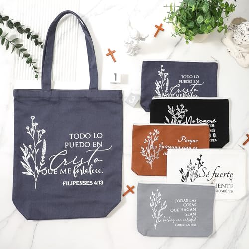 Paterr 20 Pcs Christian Tote Makeup Bag - color: Neutral Color, style: Boho Spanish