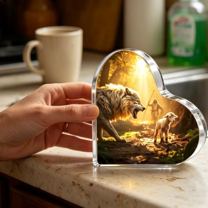 Religious Gift for Women Christian Jesus and Lamb Baptism Plaque Gifts - color: Jesus Gift C