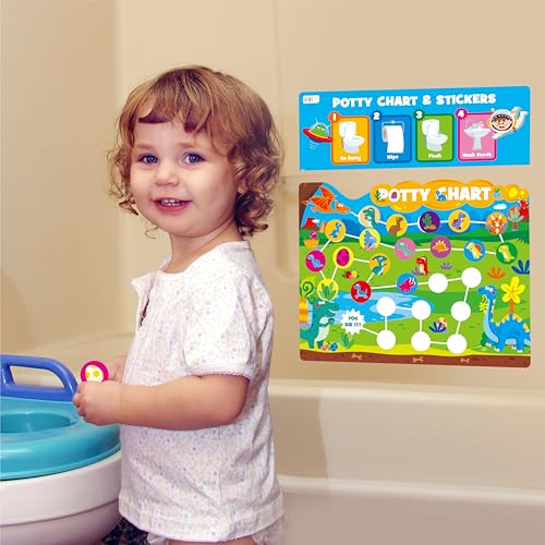 Potty Training Sticker Chart for Kids, 15 Incentive Potty Charts & 630 Stickers (Space, Farm, Dinosaur, Ocean, Construction Site) Potty Training Charts for Boys & Girls, Multiple Toddlers - style: Potty Training Incentive Charts
