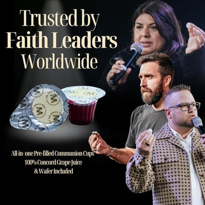 Miracle Meal Communion Cups & Wafer, Larger Tab, Box of 100 Traditional