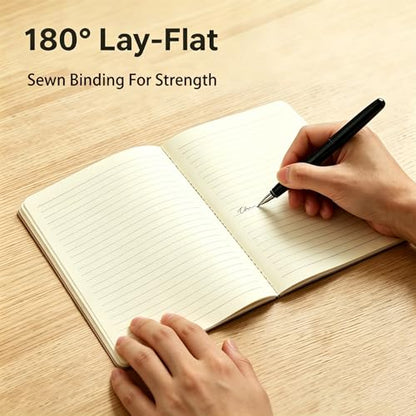 Wotion Kraft Lined Notebook 32 Pack, A5 Journal, 8.3" x 5.5", 60 Pages Thick No Bleed Paper, Soft Cover Bulk Notebooks for Students Office Travel - style: 32pack Lined page