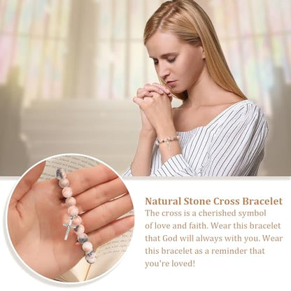 Christian Grandparents - Day Gifts for Women, Religious Cross Bracelet - color: Always-10