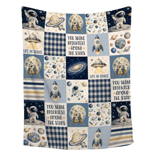 Khumbhira Astronaut Blanket Galaxy Planet Space Blanket for Kids Boys - color: Planet, size: 50"x60" for Teens