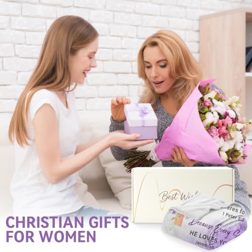 Christian Gifts for Women, Christian Birthday Blanket 60''x80'' - color: Pale Purple, size: 60*80IN
