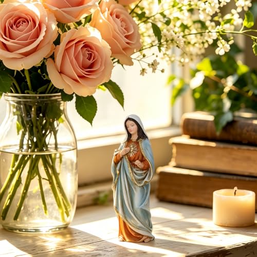 Sacred Heart Virgin Mary Resin Statue Religious Catholic Decorative Gift - color: Mary-2